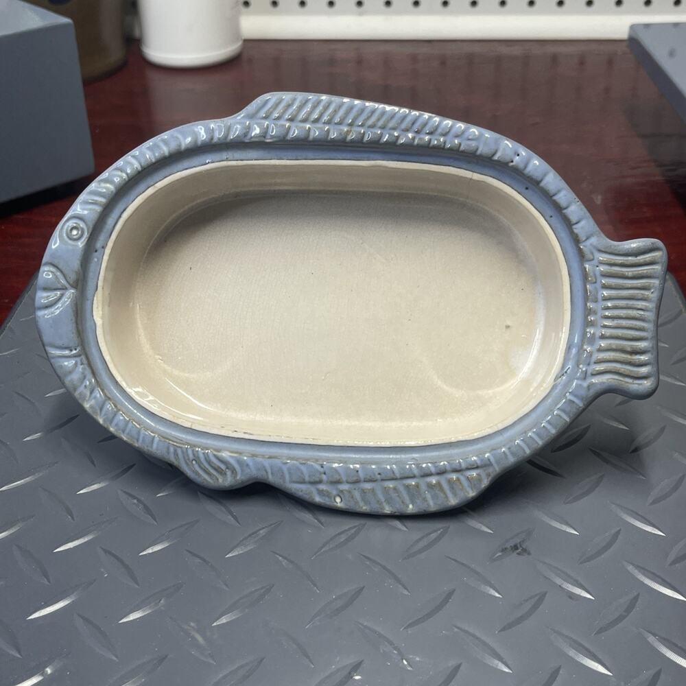 VTG Rothenburger Keramik K. Ehler, Fish Shaped Designed Dish/Tray 8.5” X 5.5”